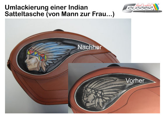 Indian Motorcycle Ledertasche Koffer