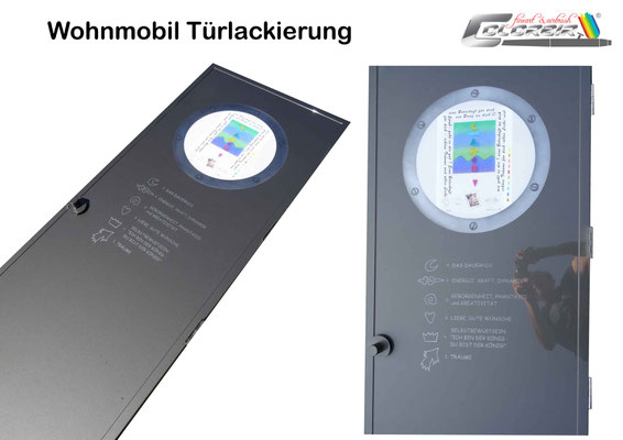 Wohnmobil Tür Lackierung Bullauge