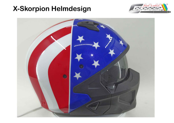 X-Skorpion Helmdesign Stripes