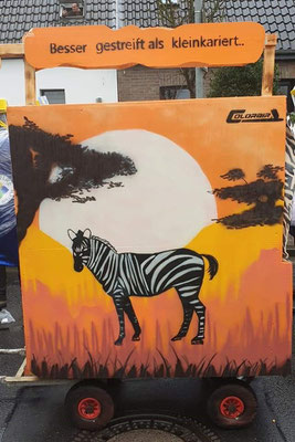 Karnevalswagen Lackierung Grafitti