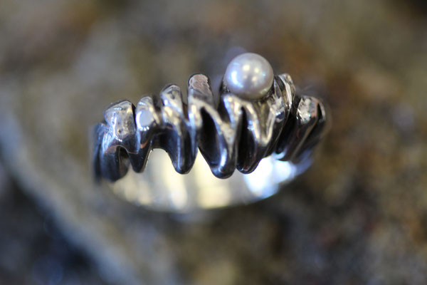#ring #silverring #jewellery #artjewellery #pearl