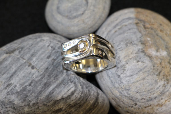 #ring #silver#diamonds #jewellery #artjewellery 