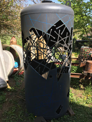 Sculpture en acier en phase de réalisation