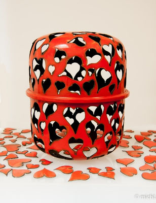 Sculpture rouge en acier