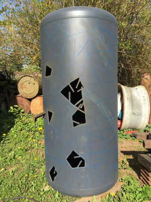 Sculpture en acier en phase de réalisation