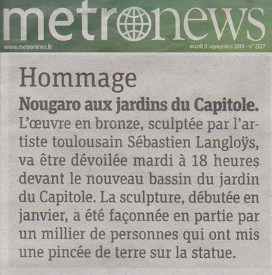 Article, Presse, sculpteur Langloÿs