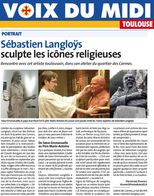 Article, Presse, sculpteur Langloÿs