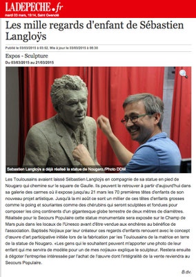 Article, Presse, sculpteur Langloÿs