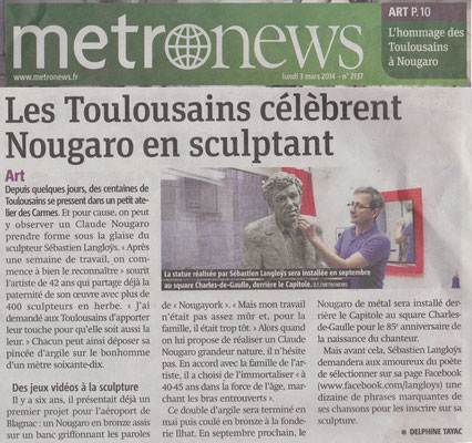 Article, Presse, sculpteur Langloÿs