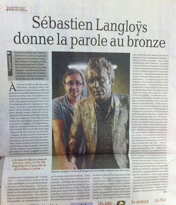 Article, Presse, sculpteur Langloÿs