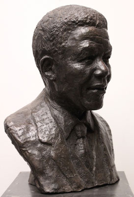 Buste, Statue, Buste Nelson Mandela, Nelson Mandela, Sculpteur Langloÿs