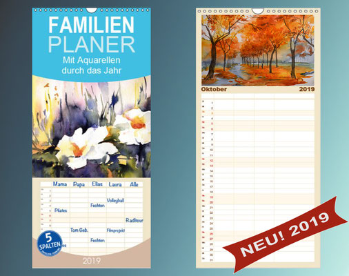 Aquarellkalender, Familienplaner