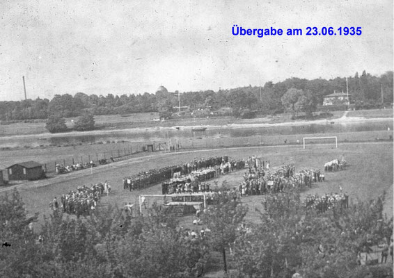 Einweihung der Sport- und Erholungsanlage der Dresdner Verkehrsbetriebe AG am 23.06.1935