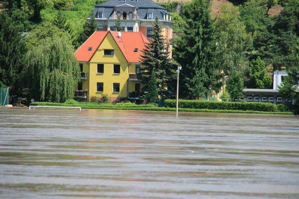 Der Höhepunkt des Hochwassers im Juni 2013 