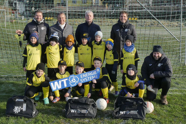 Herzlichen Dank an WT Energie Systeme für die gesponserten Sportsachen für die F-Junioren