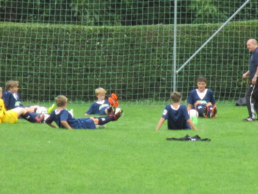 Soccer-Feriencamp mit Dieter Riedel(Dynamo Dresden) auf dem Kindertrainingsplatz 