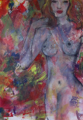 Nr. 823 / o.T. /  50 x 70cm / Acryl-Mischtechnik auf  Leinwand  
