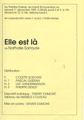 Distribution avec Colette Sodoyez, Pascal Guéran, Luc Vandermaelen et Philippe Derlet