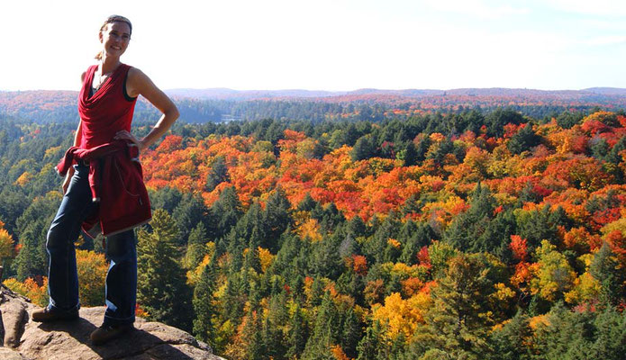 über den bunten Bäumen in Algonquin / above the colourful trees in Algonquin