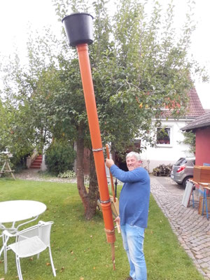 Wolfgang mit Schwarmfanggerät
