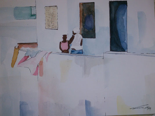 Nordafrika, 12-14, Aquarell, 30x40cm