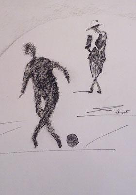 Skizze, 8-15, Kohle, 15x20cm