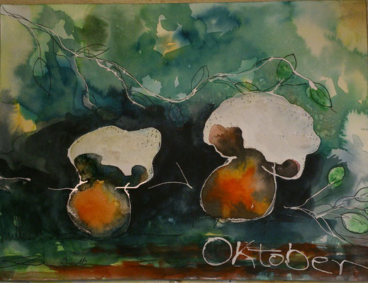 Oktober, 9-16, Aquarell, 30x40cm //    Besitzerwechsel
