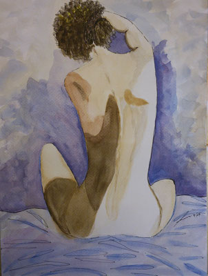 Akt, 7-14, Aquarell, 30x40cm