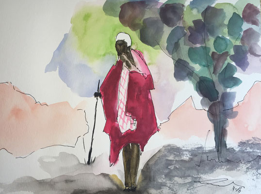 Eremit, 4-16, Aquarell, 30x40cm