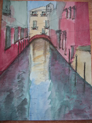 Kanal, 3-14, Aquarell, 30x40cm