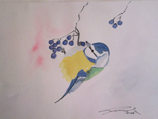 Frühlingsbote, 3-15, Aquarell, 15x20cm //     Besitzerwechsel