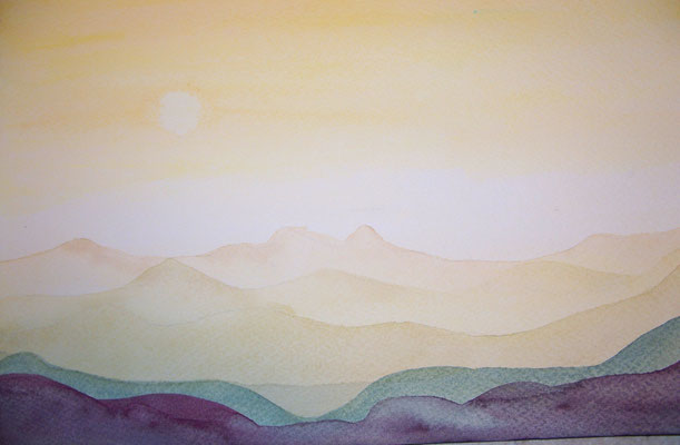 Lichtblick, 5-13, Aquarell, 15x20cm