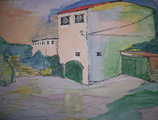 Nach dem Regen, 2-14, Aquarell, 30x40cm