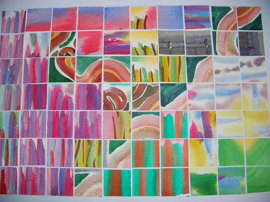 Collage, 2-14, Aquarell, 35x45cm
