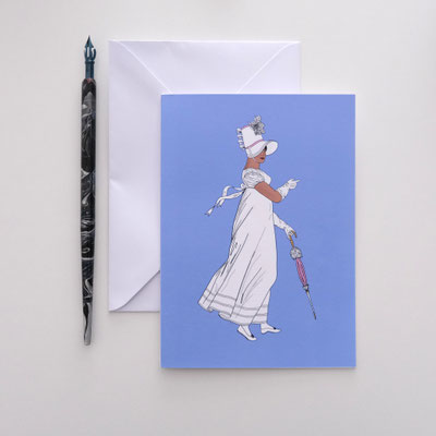 Regency fashion greeting card with envelope