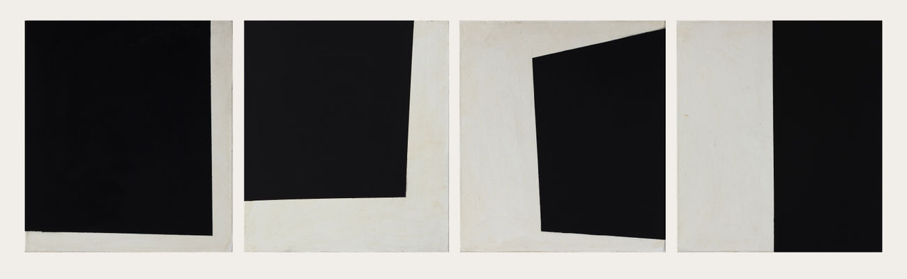 56- Quadra Rectangle noir - aout 2022- tempera sur toile-45x40 cm