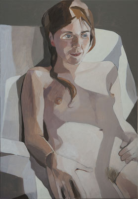 17- Anne et les ombres 2- avril mai 2020- huile sur toile - 100x70cm