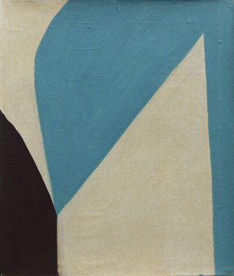 43-Bleu sulfate et brun- avril 2014-tempera sur t-53x46cm