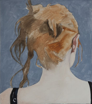 32-La nuque de Sidonie 4- mai 2022- huile sur toile-45x40cm