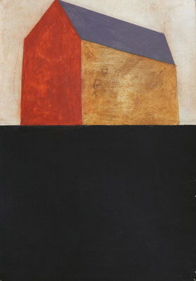 48-Maison-reprise mai 2013-tempera sur toile-51x35cm