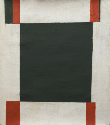 45- Rectangle vert- juillet 2022- tempera sur toile-40,5x35 cm