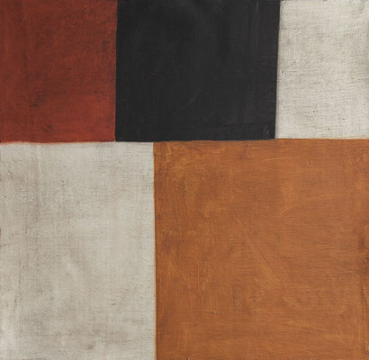 29-Rouge noir et ocre- juin 2019- tempera sur toile-41x42 cm