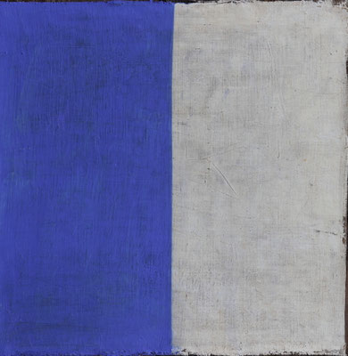 57-Bleu et blanc-juin 2013- tempera sur toile-41,5x44cm