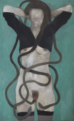 12-Gorgone-fevrier 2022-tempera et huile sur toile-130x80cm