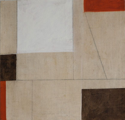 20- Brun et rouge-mars 2015-tempera-43x44cm