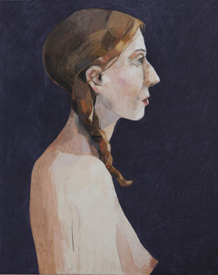 44- Alice ( etat 3)- nov 2020- tempera, huile et pastel sur toile-100 x 80 cm