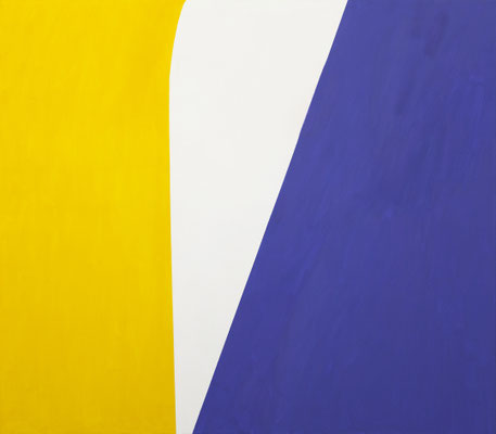 20-Sans titre ( Jaune et bleu)- 23 mars 2019-tempera sur toile-160x140cm