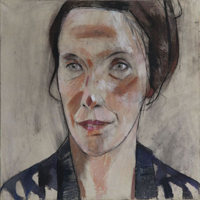 1-Charlotte- janvier 2020- pastel sur toile- 60x60cm