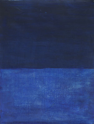 30-Bleu nuit et bleu- 4 aout 2020- Tempera sur toile- 56x43cm