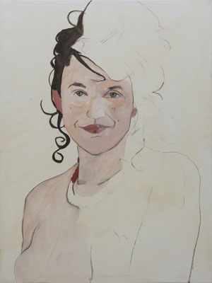 7- Lise de face ( inachevée)- fevrier mars 2020-  huile sur toile-100x80cm